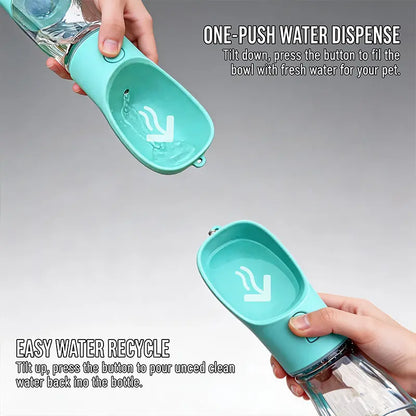Ultimate 3-in-1 Leak-Proof Pet Water Bottle - 20 Oz Travel Container with Built-In Poop Bag Dispenser for Dogs - Ideal for Hiking & Outdoor Adventures!