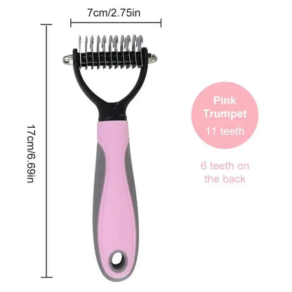 Revolutionary Double-Sided Pet Knotter Grooming Brush - Effortlessly Eliminate Tangles and Shedding for Happy, Healthy Dogs!