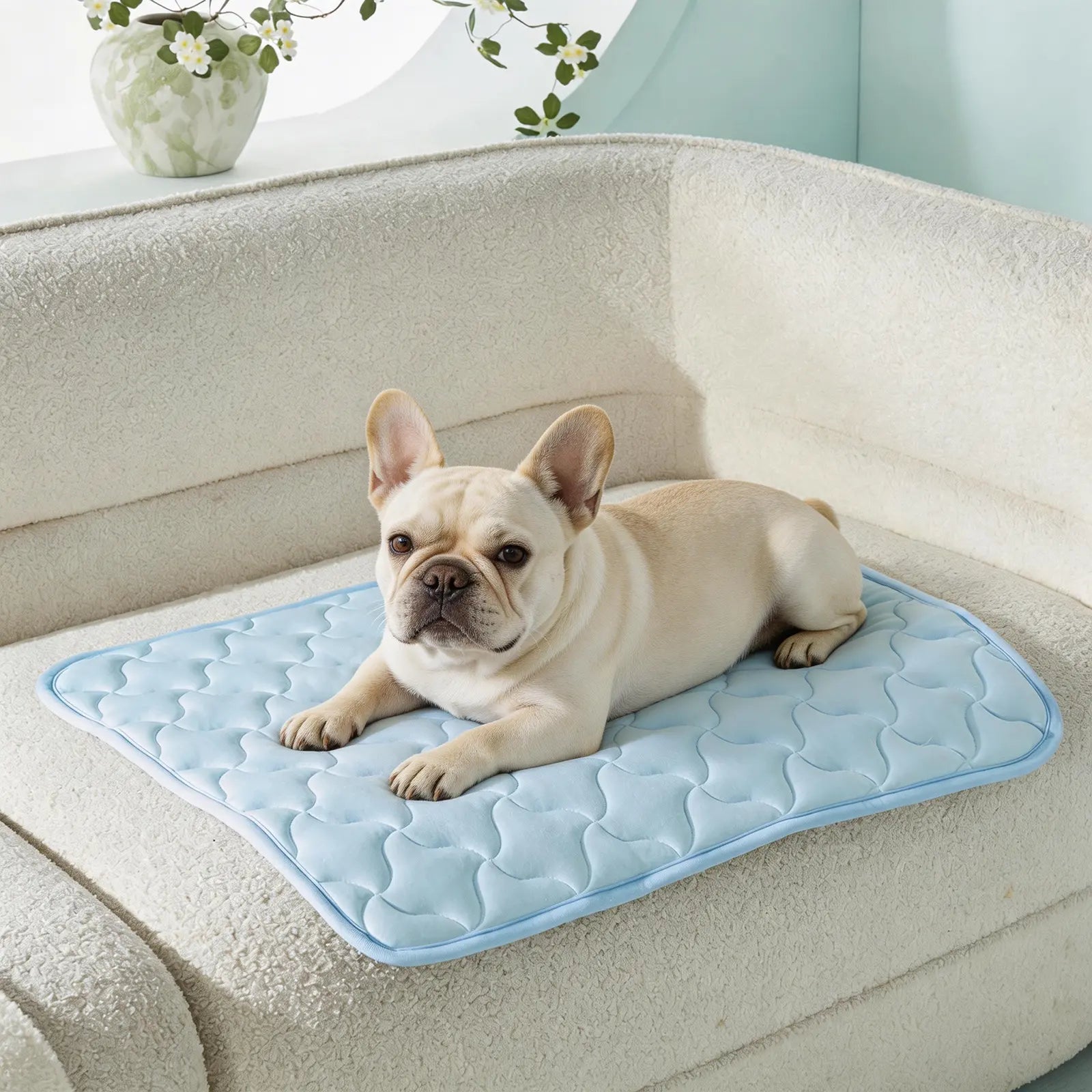 MIXJOY Instant Cooling Mat for Dogs - Ultra-Effective, Snag Resistant & Machine Washable - Perfect for Indoor, Outdoor & Travel Use - Cool Blue #SummerEssentials