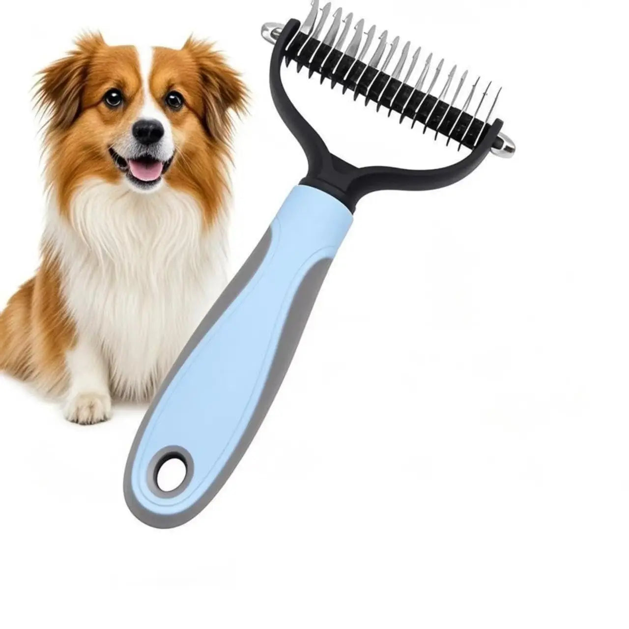 Revolutionary Double-Sided Pet Knotter Grooming Brush - Effortlessly Eliminate Tangles and Shedding for Happy, Healthy Dogs!