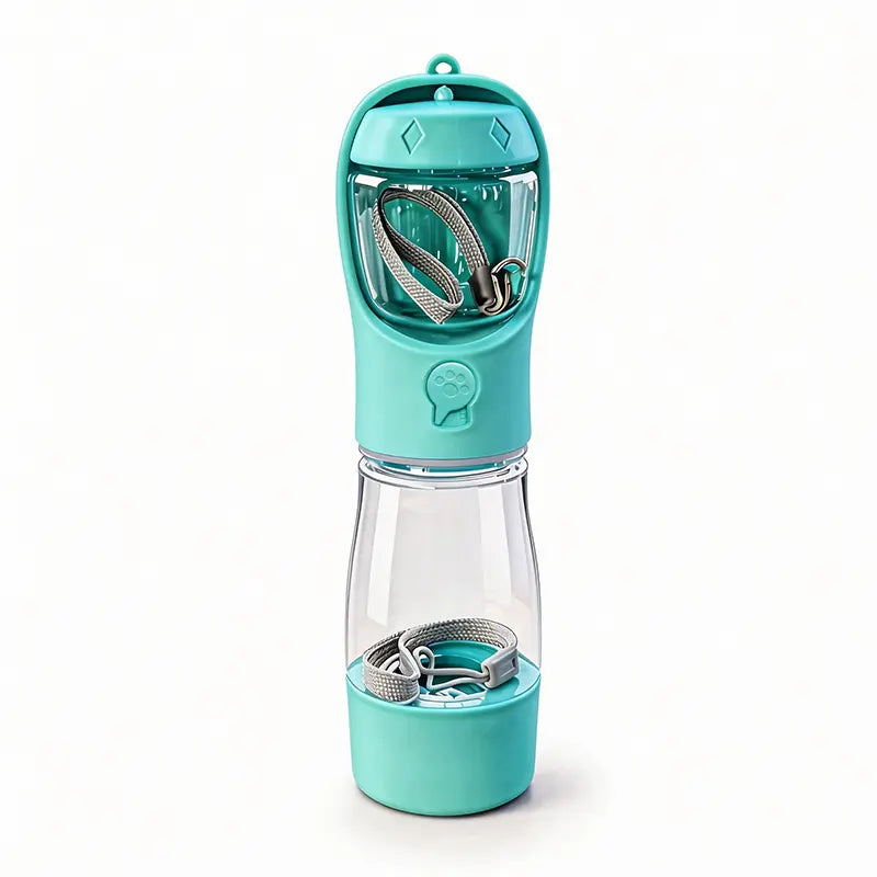 Ultimate 3-in-1 Leak-Proof Pet Water Bottle - 20 Oz Travel Container with Built-In Poop Bag Dispenser for Dogs - Ideal for Hiking & Outdoor Adventures!