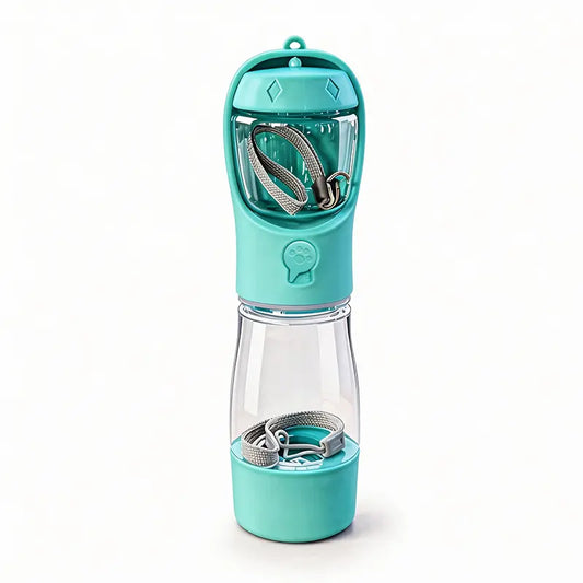 Ultimate 3-in-1 Leak-Proof Pet Water Bottle - 20 Oz Travel Container with Built-In Poop Bag Dispenser for Dogs - Ideal for Hiking & Outdoor Adventures!